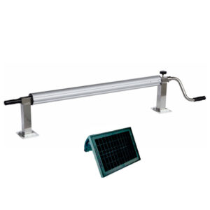 Enrolador de Manivela Fixo no Solo com Painel Solar