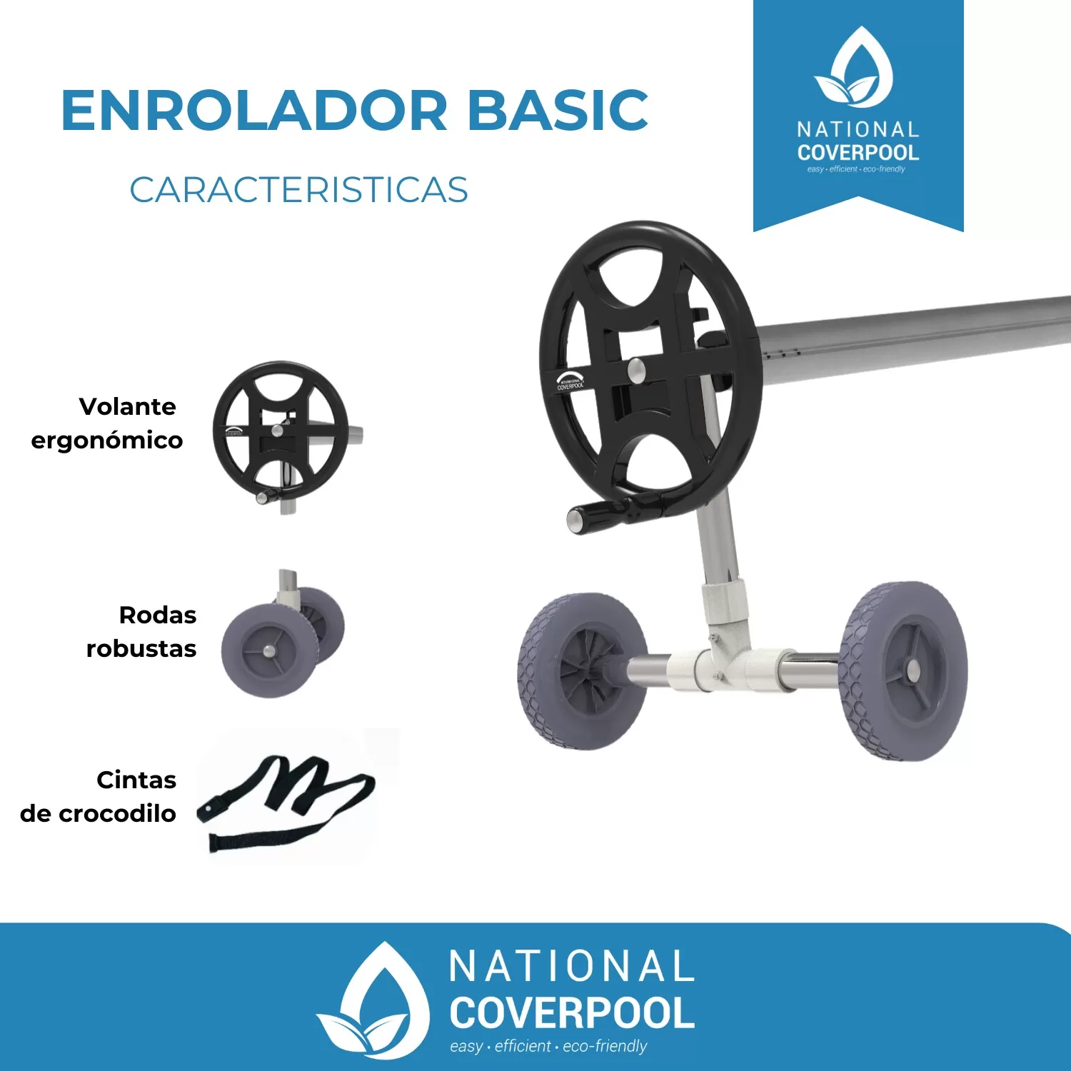 Pack Económico Cobertura Térmica ECO Azul + Enrolador - Image 6